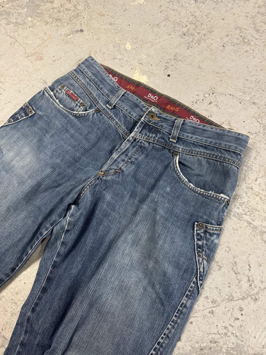 AW2003 Dolce Gabbana Blue Denim Structural Jeans (M) 3