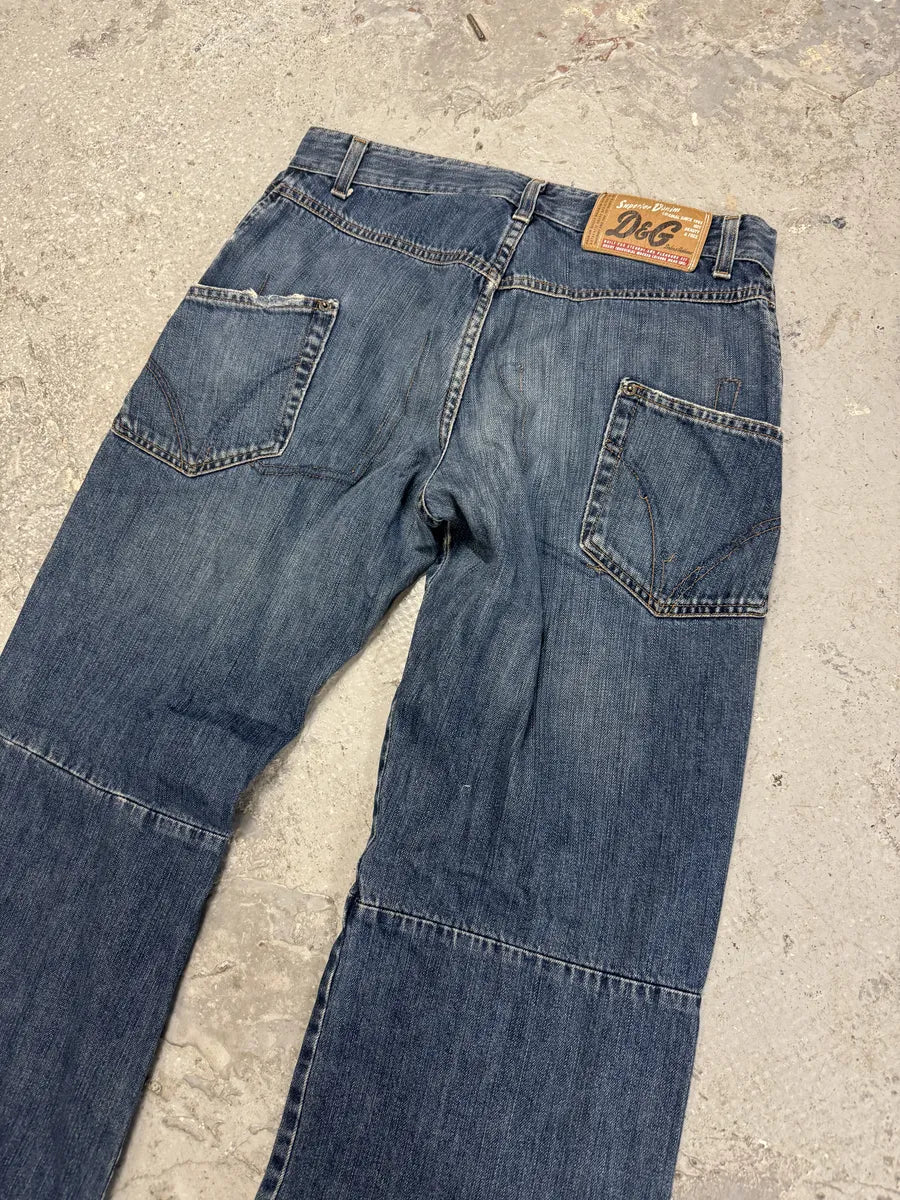 AW2003 Dolce Gabbana Blue Denim Structural Jeans (M) 5