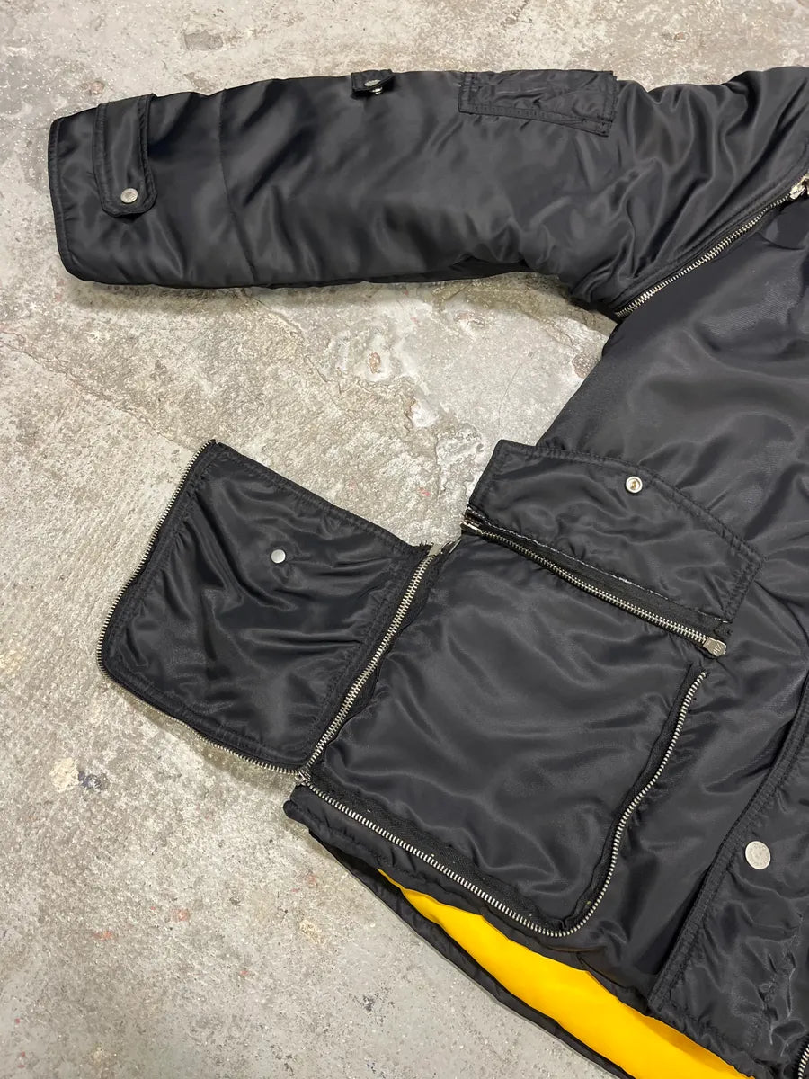 AW2003 Dolce Gabbana Hunter Multi Zips Detachable Black Jacket  KTbYkOA 7