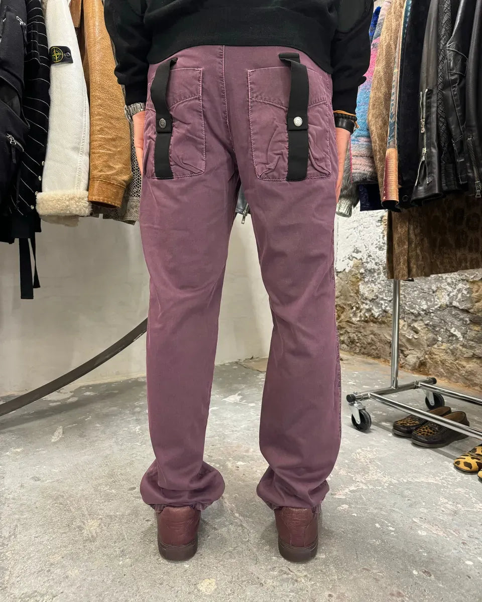 AW2003 Dolce & Gabbana Purple Bondage Relaxed Spectrum Pants LUligbF 2