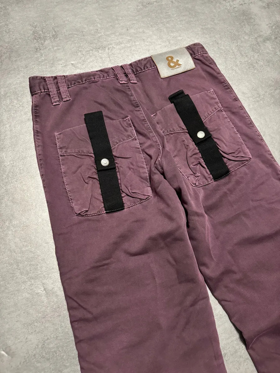 AW2003 Dolce & Gabbana Purple Bondage Relaxed Spectrum Pants LUligbF 5