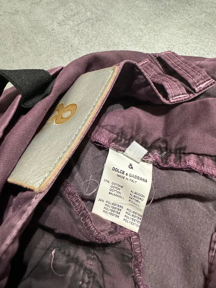 AW2003 Dolce & Gabbana Purple Bondage Relaxed Spectrum Pants LUligbF 8