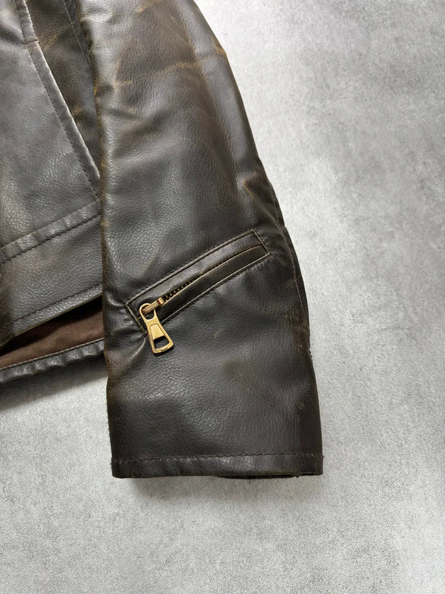 AW2003 Dsquared2 Biker 2-in-1 Leather Jacket fdHhVvQ 4