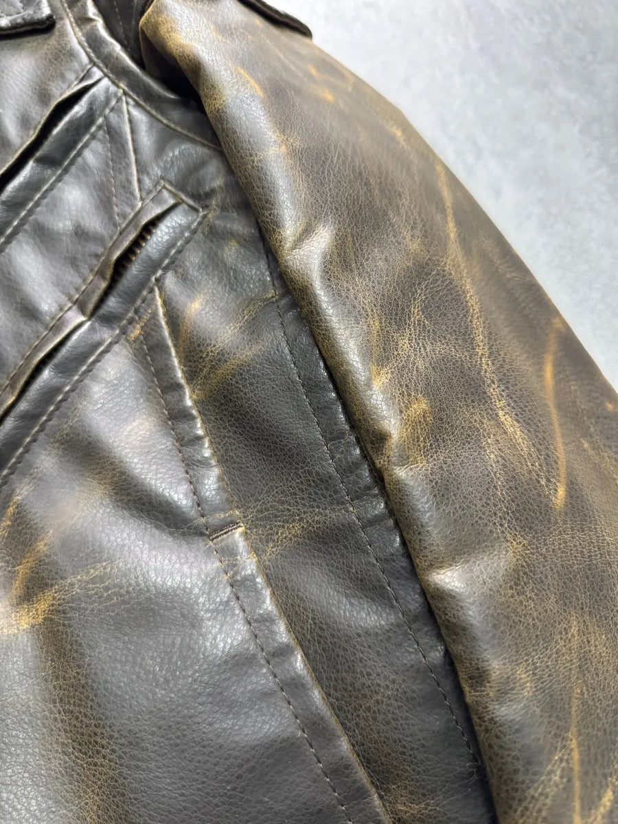 AW2003 Dsquared2 Biker 2-in-1 Leather Jacket fdHhVvQ 5