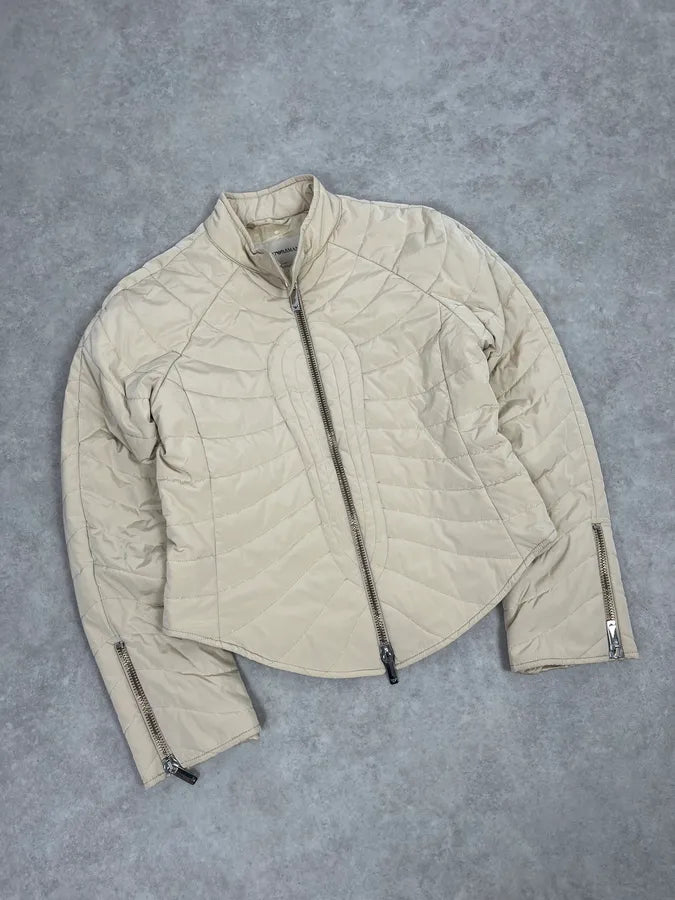 AW2003 Emporio Armani Cream Cropped Contemporary Jacket BpFUqWM 3