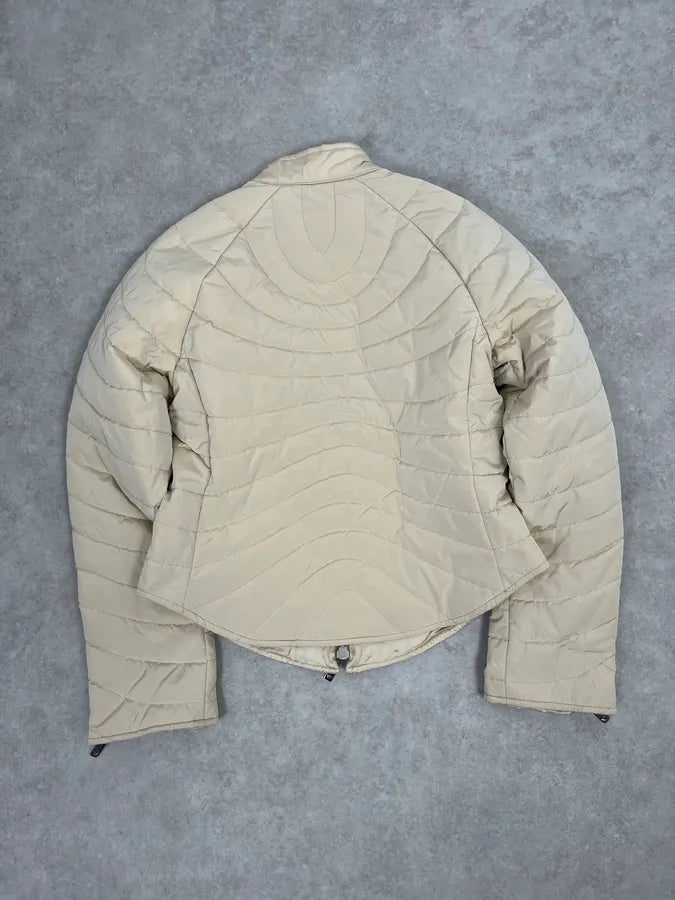 AW2003 Emporio Armani Cream Cropped Contemporary Jacket BpFUqWM 5