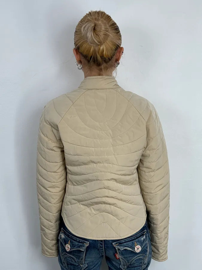 AW2003 Emporio Armani Cream Cropped Contemporary Jacket BpFUqWM 2