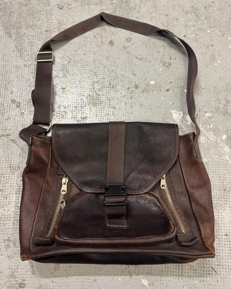 AW2003 Emporio Armani Brown Leather Shoulder Bag (OS) avQHjof 0