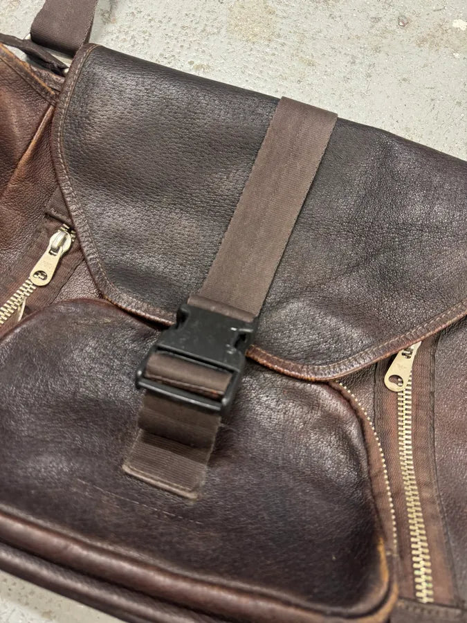 AW2003 Emporio Armani Brown Leather Shoulder Bag (OS) avQHjof 2