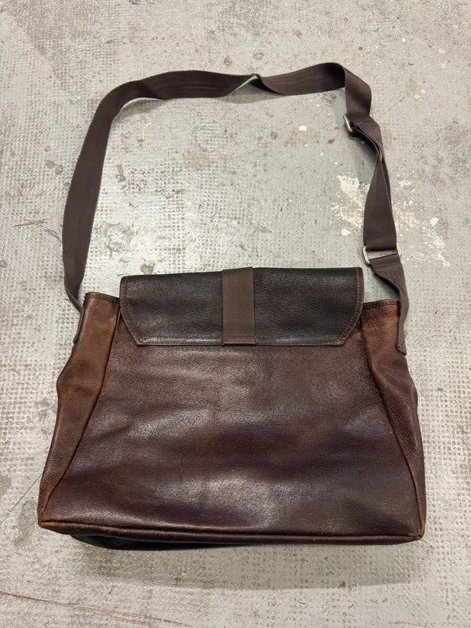 AW2003 Emporio Armani Brown Leather Shoulder Bag (OS) avQHjof 4