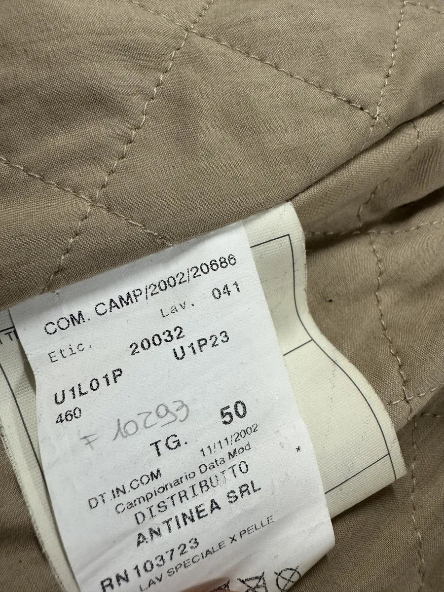 AW2003 Emporio Armani Eroded Brown Suede Leather Trench Coat  (M) FyXcOPJ 7