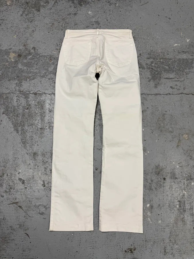 AW2003 Gianfranco Ferré Geometrical Embellished White Pants dNUCAOy 6