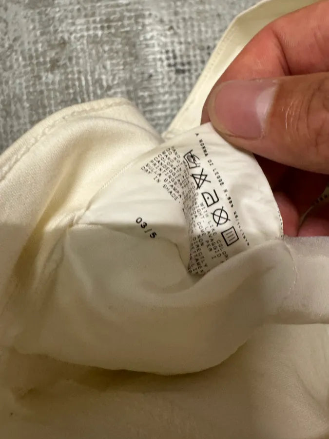 AW2003 Gianfranco Ferré Geometrical Embellished White Pants dNUCAOy 4