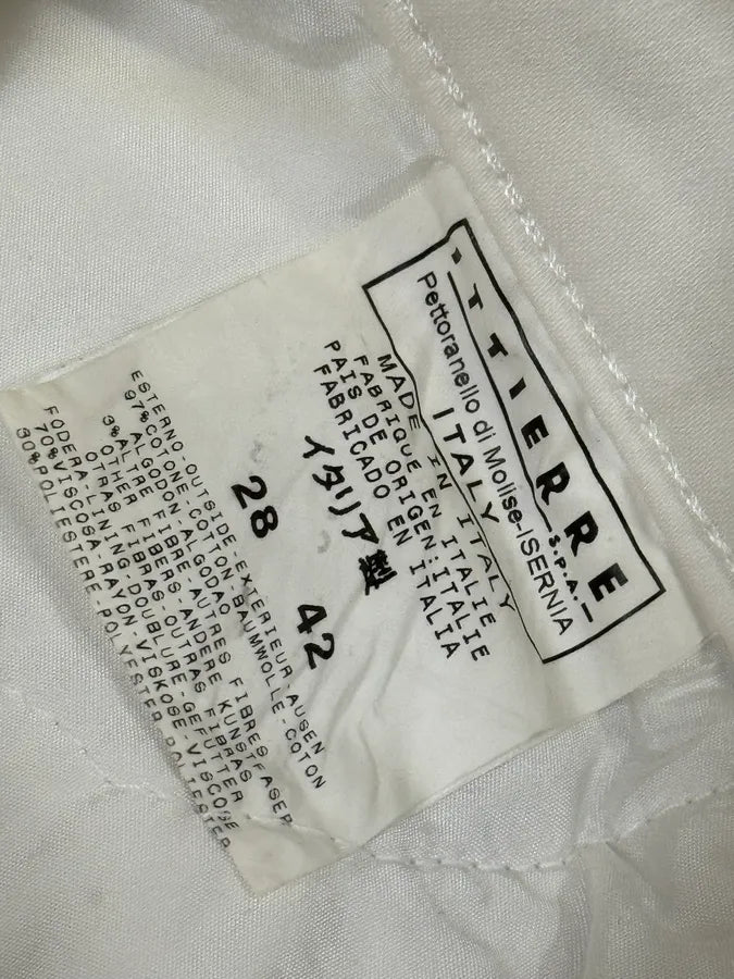 AW2003 Gianfranco Ferré Geometrical Embellished White Pants dNUCAOy 8