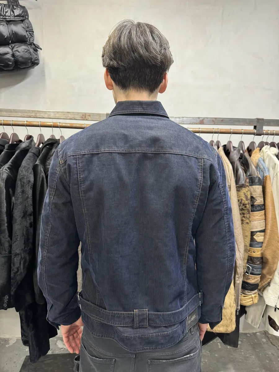 AW2003 Gianfranco Ferré Navy Dark Velvet Jacket (M/L) GgvBULV 1