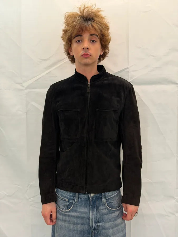 AW2003 Gucci Brown Suede Leather Jacket by Tom Ford chlFqpS 6