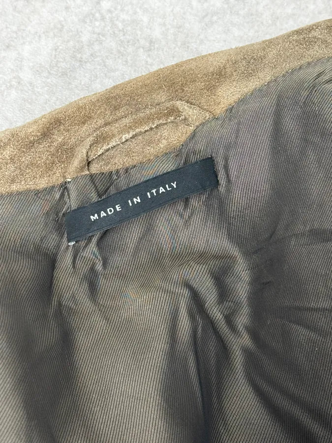 AW2003 Gucci Camel Biker Suede Leather Jacket by Tom Ford ZkQBqbR 12