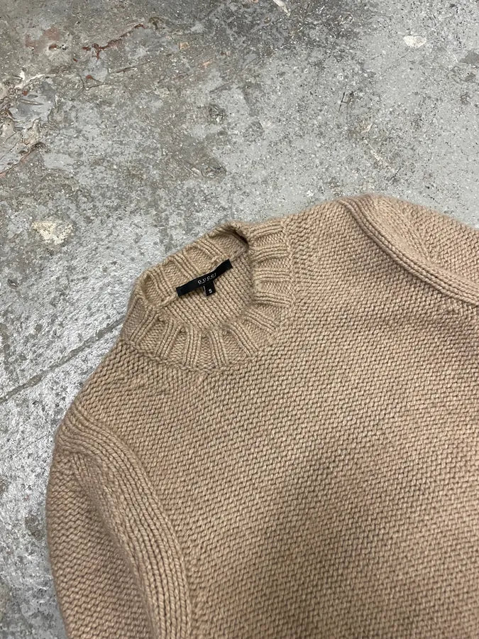 AW2003 Gucci Grey Wool Minimalist Sweater (XS/S) 3