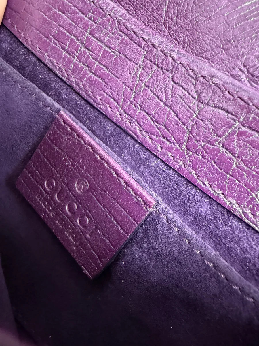 AW2003 Gucci Purple Ostrich Leather Handle Clutch Bag gSjgafO 11