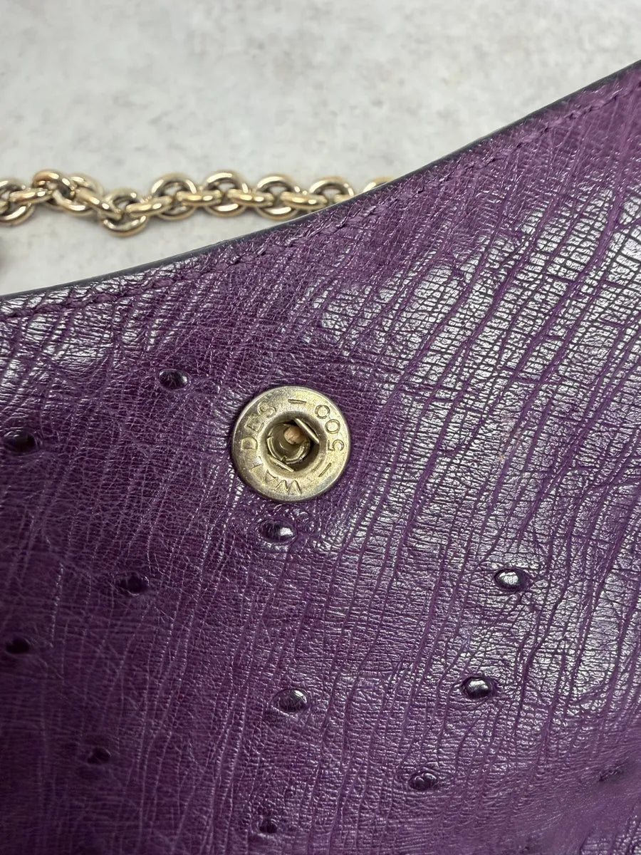 AW2003 Gucci Purple Ostrich Leather Handle Clutch Bag gSjgafO 6