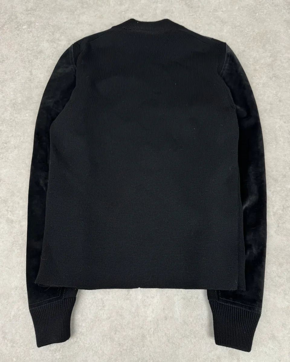 AW2003 Gucci Wool & Suede Hybrid Black Leather Jacket by Tom Ford yYgflgs 8