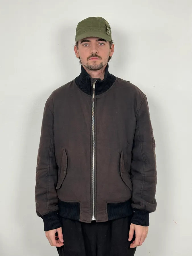 AW2003 Helmut Lang Re-Issued Fadded Strapped Bomber Jacket bSGSOmI 1