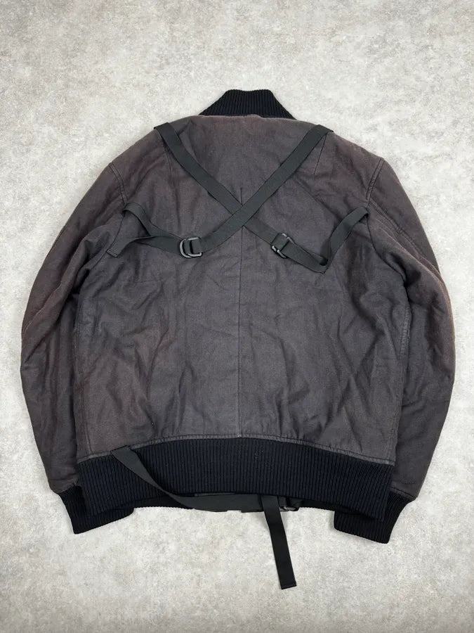 AW2003 Helmut Lang Re-Issued Fadded Strapped Bomber Jacket bSGSOmI 3