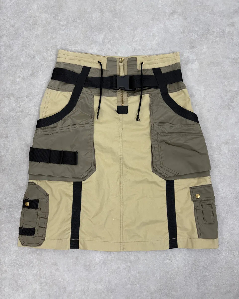 AW2003 Jean Paul Gaultier Beige Utility Military Skirt BKdSOSg 3