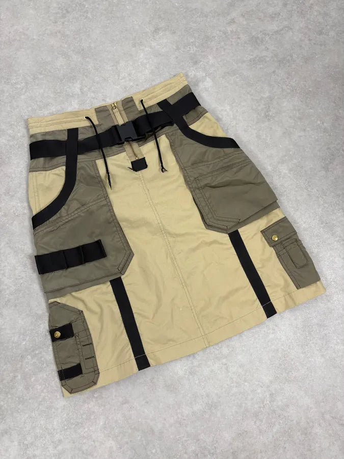 AW2003 Jean Paul Gaultier Beige Utility Military Skirt BKdSOSg 4
