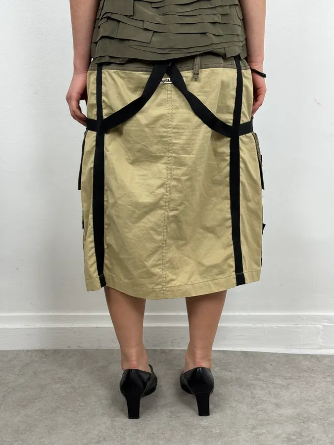 AW2003 Jean Paul Gaultier Beige Utility Military Skirt BKdSOSg 2