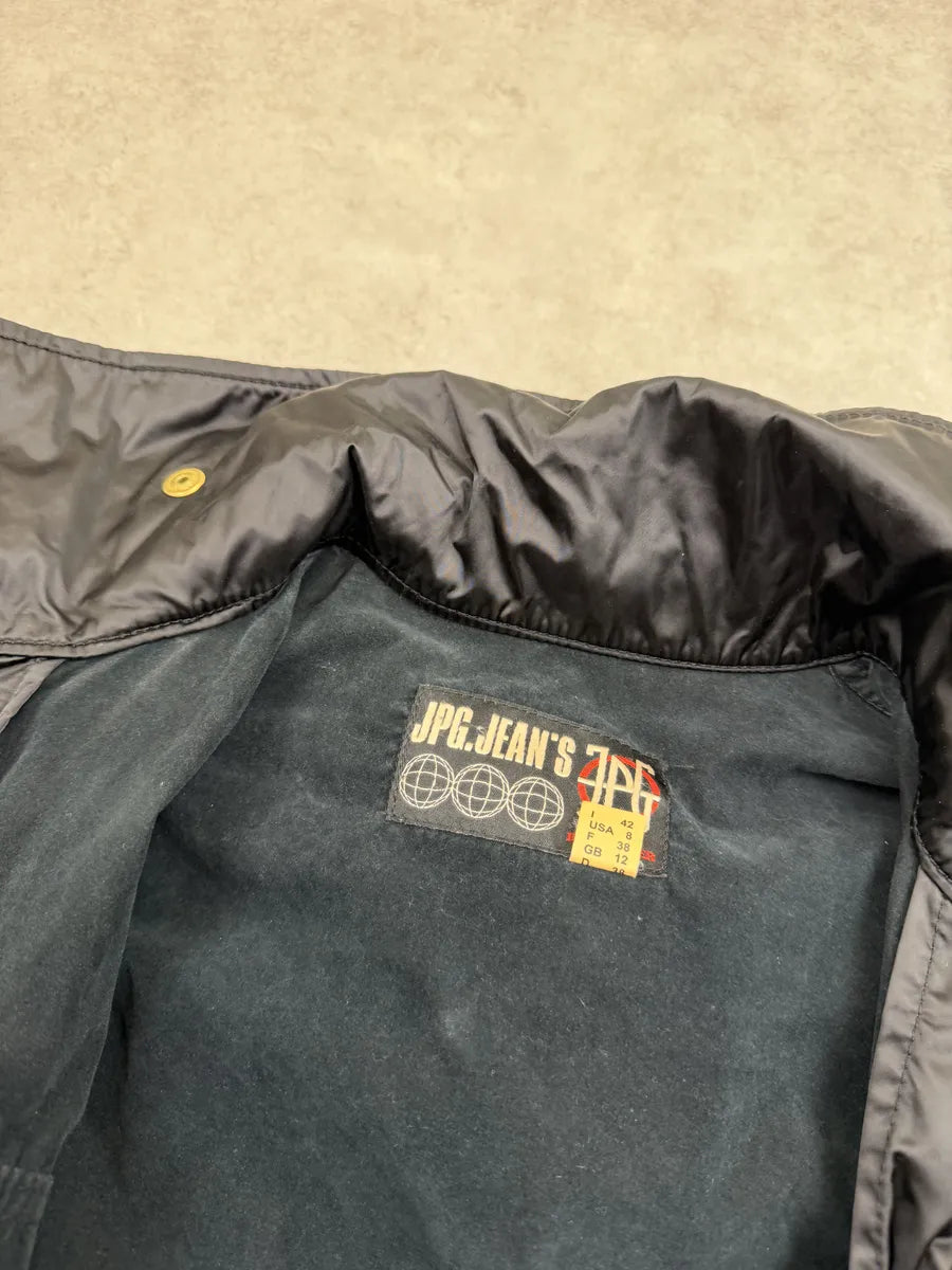 AW2003 Jean Paul Gaultier Black Bondage Long Parka Jacket UrWmmvk 10