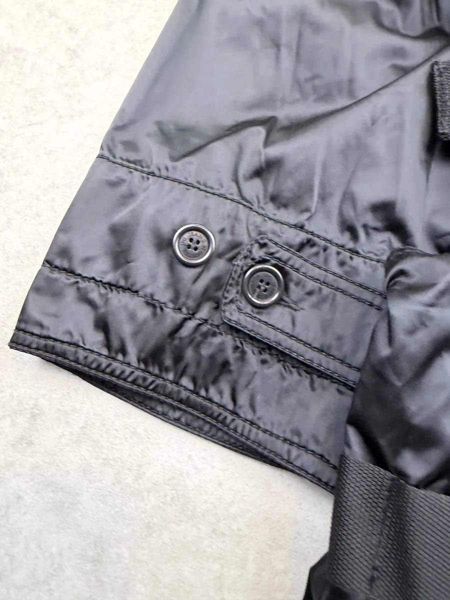 AW2003 Jean Paul Gaultier Black Bondage Long Parka Jacket UrWmmvk 7