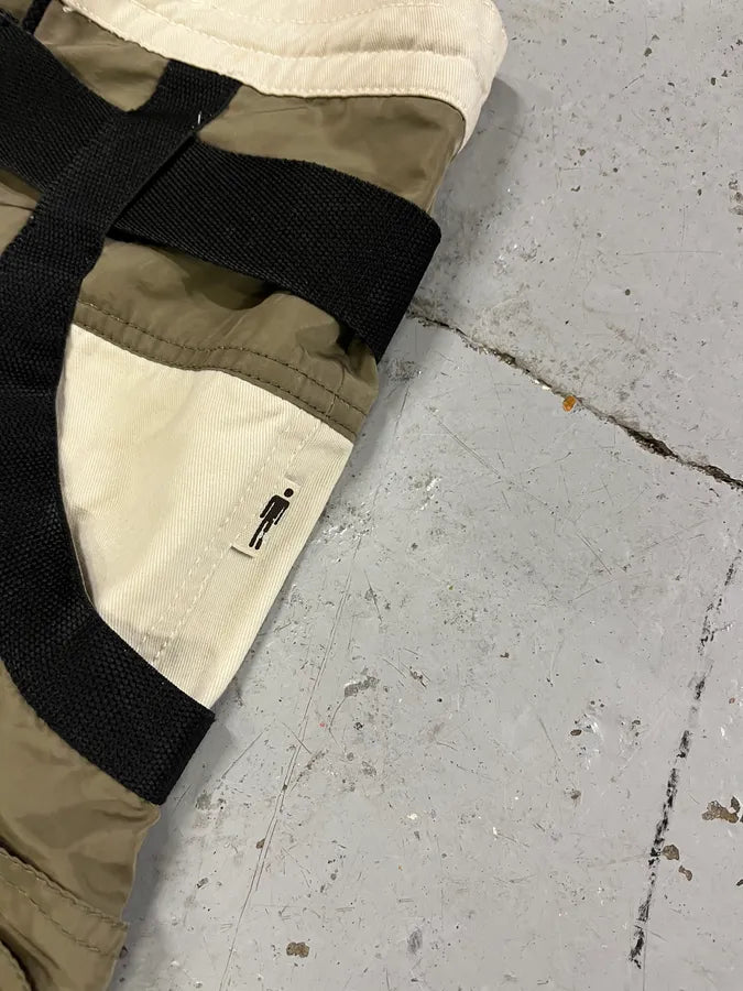 AW2003 Jean Paul Gaultier Bondage Beige Cargo Parachute Pants temOzTl 8