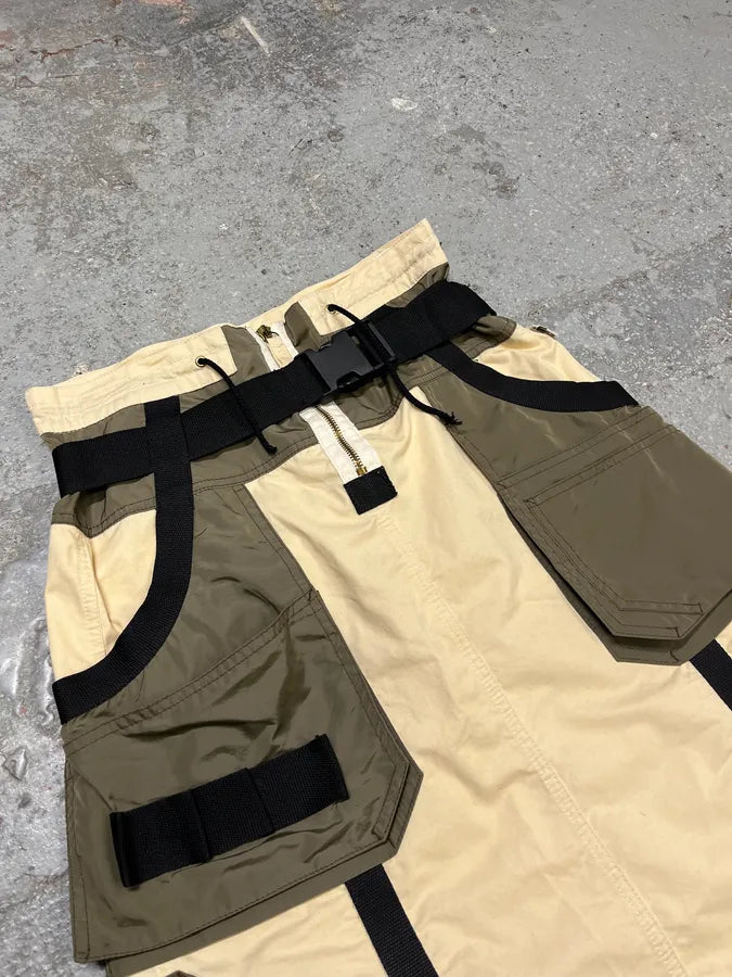 AW2003 Jean Paul Gaultier Bondage Beige Military Skirt (S/M) fbZaGsZ 2