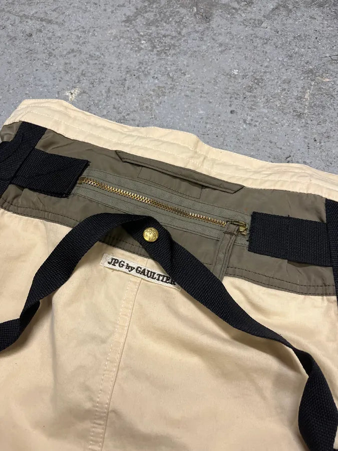 AW2003 Jean Paul Gaultier Bondage Beige Military Skirt (S/M) fbZaGsZ 5
