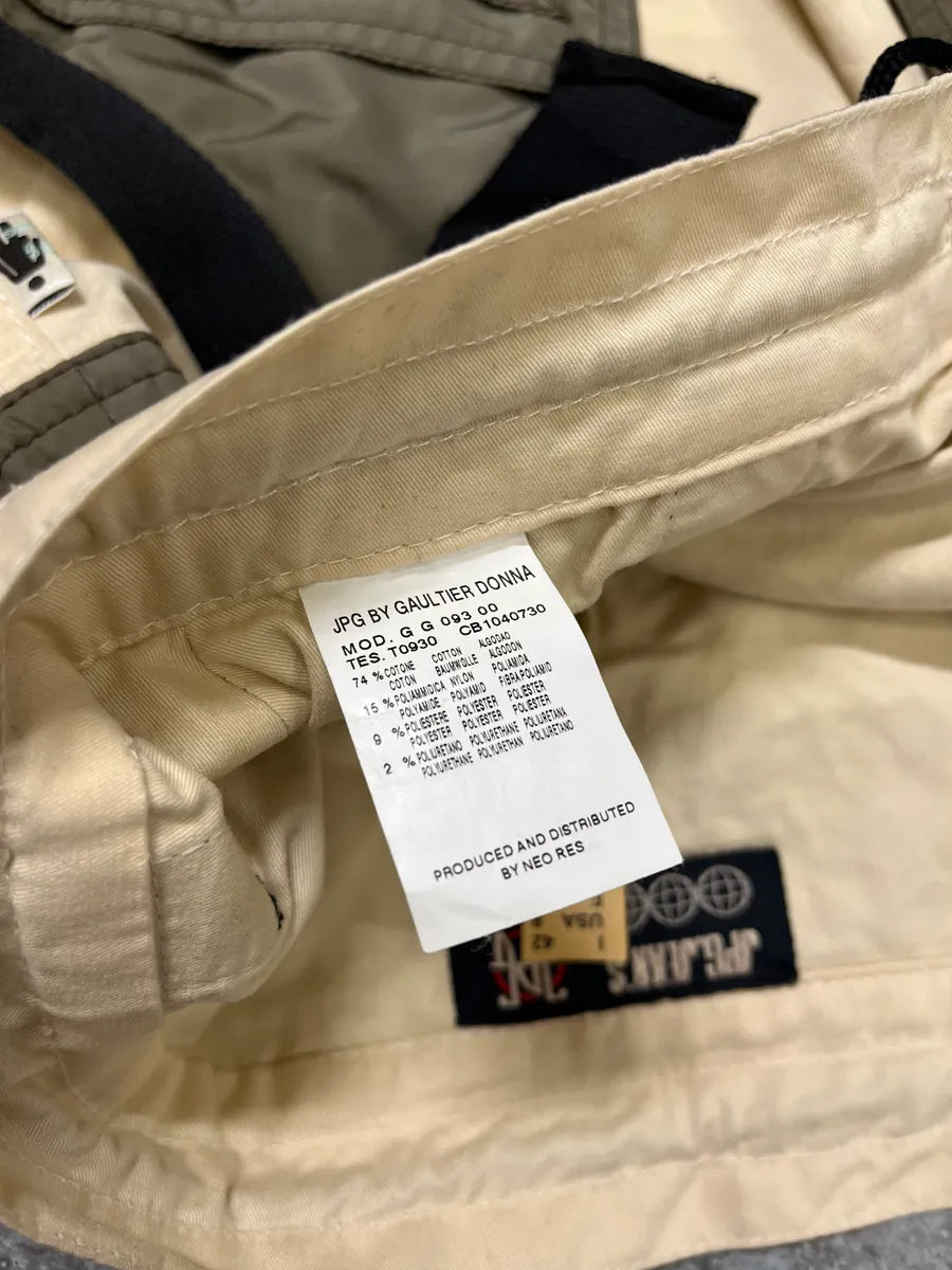 AW2003 Jean Paul Gaultier Bondage Beige Military Skirt (S/M) fbZaGsZ 6