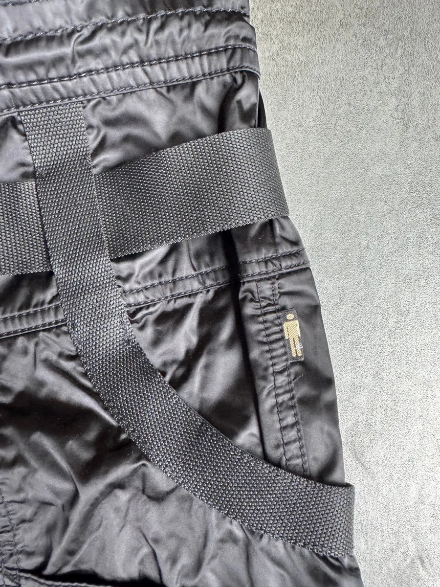 AW2003 Jean Paul Gaultier Bondage Black Cargo Parachute Nylon Pants CiITJqU 8