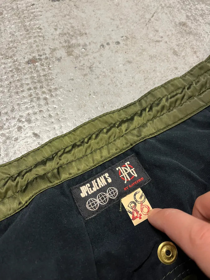 AW2003 Jean Paul Gaultier Bondage Khaki Cargo Parachute Nylon Pants CiITJqU 11