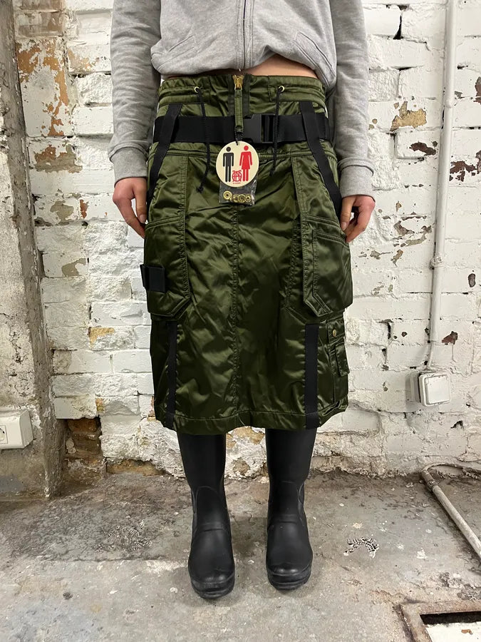 AW2003 Jean Paul Gaultier Bondage Khaki Military Skirt HuHlTgD 0