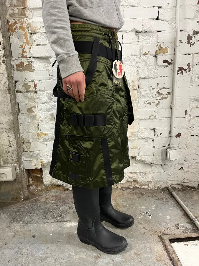 AW2003 Jean Paul Gaultier Bondage Khaki Military Skirt HuHlTgD 1