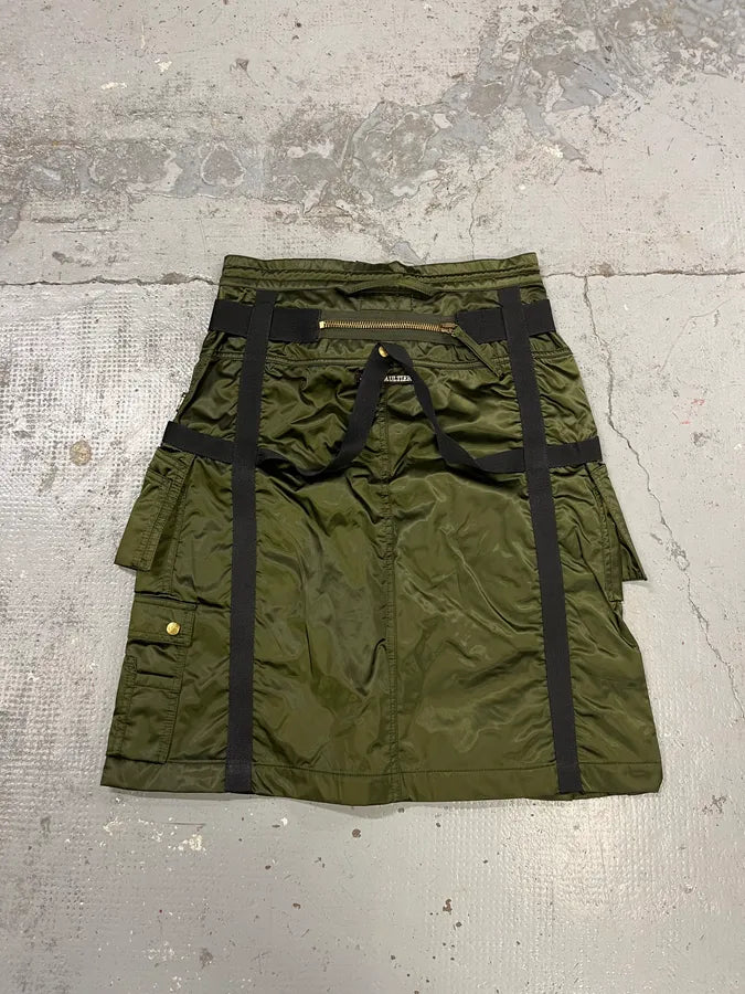 AW2003 Jean Paul Gaultier Bondage Khaki Military Skirt HuHlTgD 7