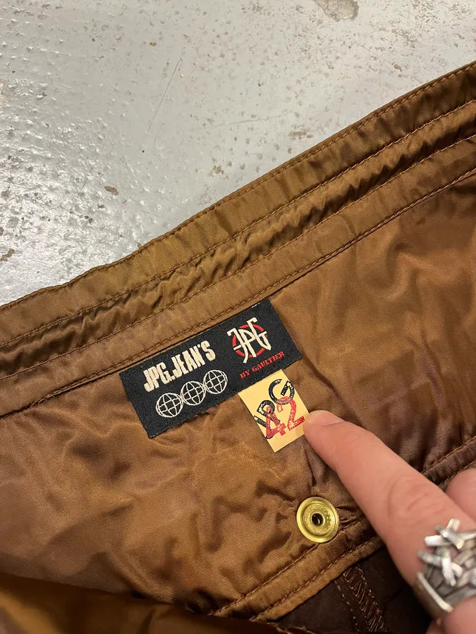 AW2003 Jean Paul Gaultier Bondage Parachute Brown Skirt OYjLWhN 12