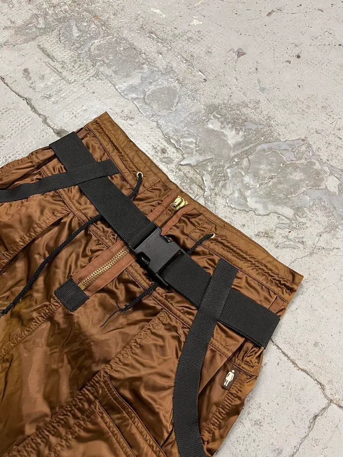 AW2003 Jean Paul Gaultier Bondage Parachute Brown Skirt OYjLWhN 4