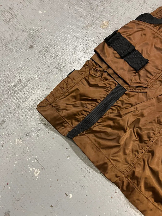 AW2003 Jean Paul Gaultier Bondage Parachute Brown Skirt OYjLWhN 6