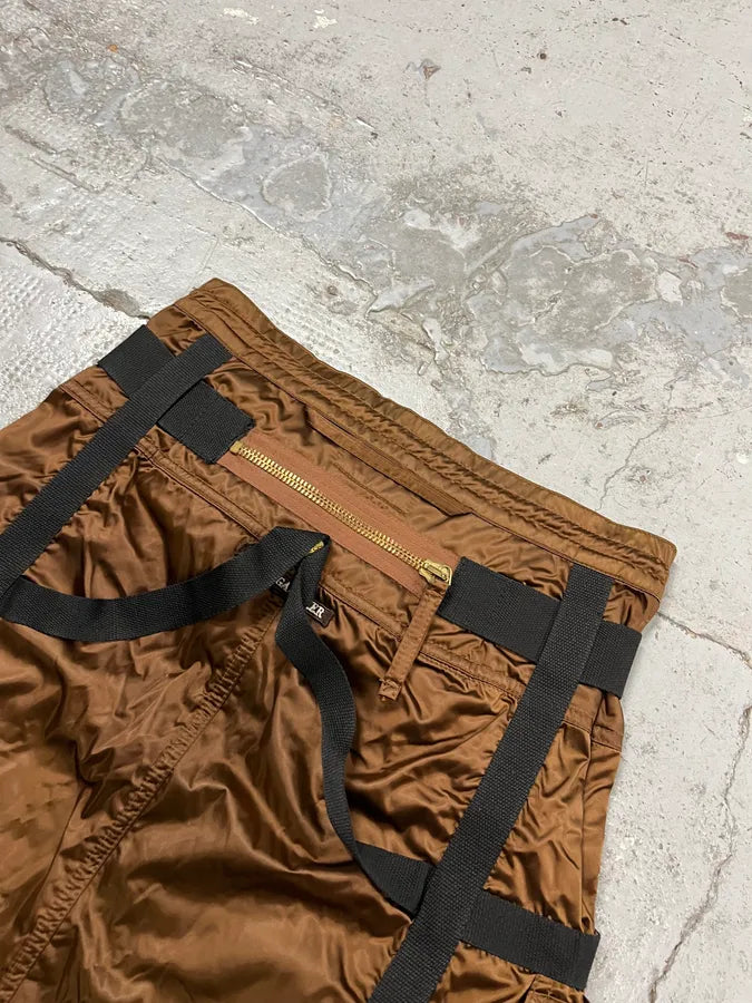 AW2003 Jean Paul Gaultier Bondage Parachute Brown Skirt OYjLWhN 8