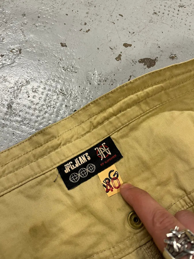 AW2003 Jean Paul Gaultier Cargo Bondage Beige Skirt HRcfztH 11