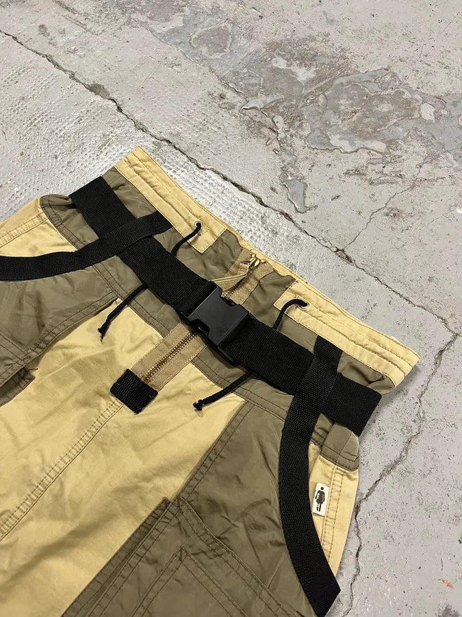 AW2003 Jean Paul Gaultier Cargo Bondage Beige Skirt HRcfztH 4