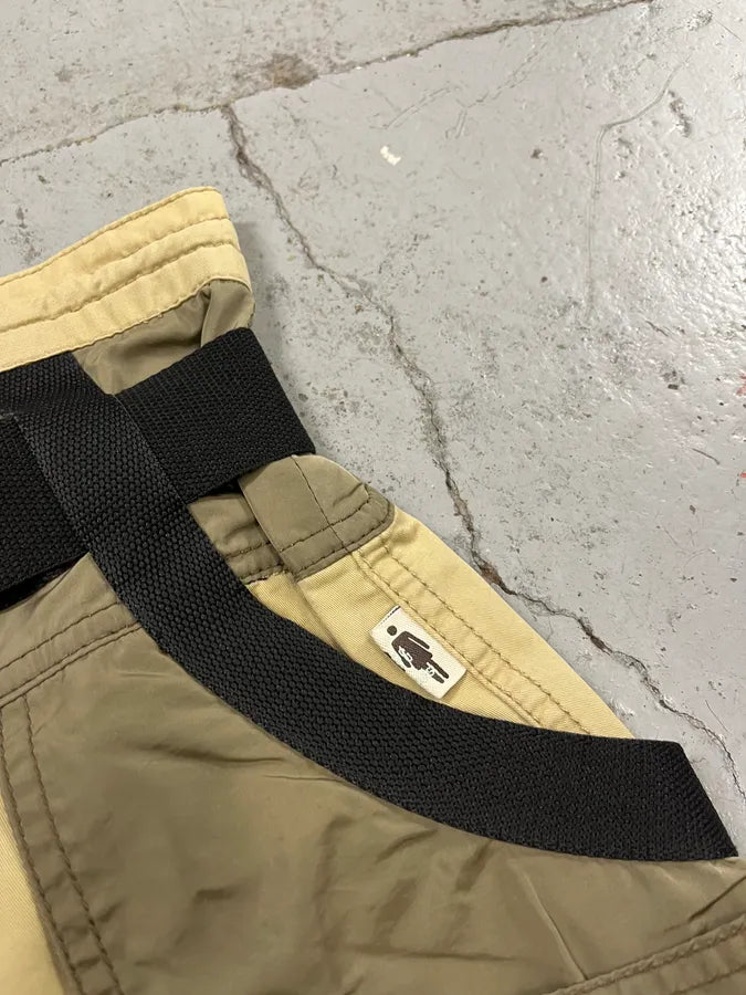 AW2003 Jean Paul Gaultier Cargo Bondage Beige Skirt HRcfztH 5