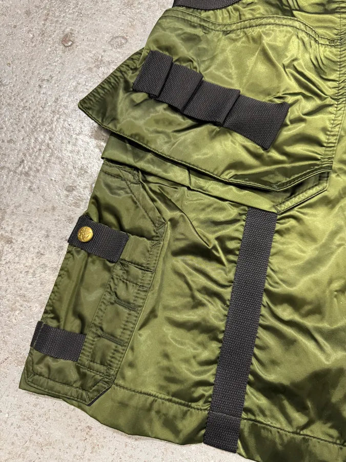 AW2003 Jean Paul Gaultier Olive Bondage Black Skirt (M/L) QwLeeaa 4