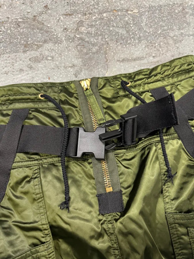 AW2003 Jean Paul Gaultier Olive Bondage Black Skirt (M/L) QwLeeaa 6